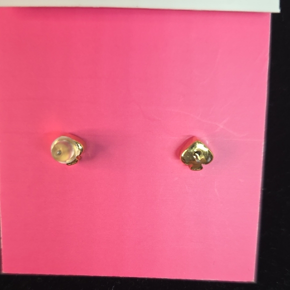 Kate Spade French Bulldog Earrings with Gold and Pink Accents - Picture 2 of 5